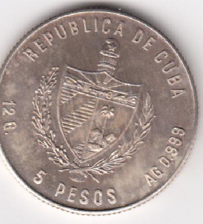 Beschrijving: 5 Pesos FLOWER MARIPOSA 